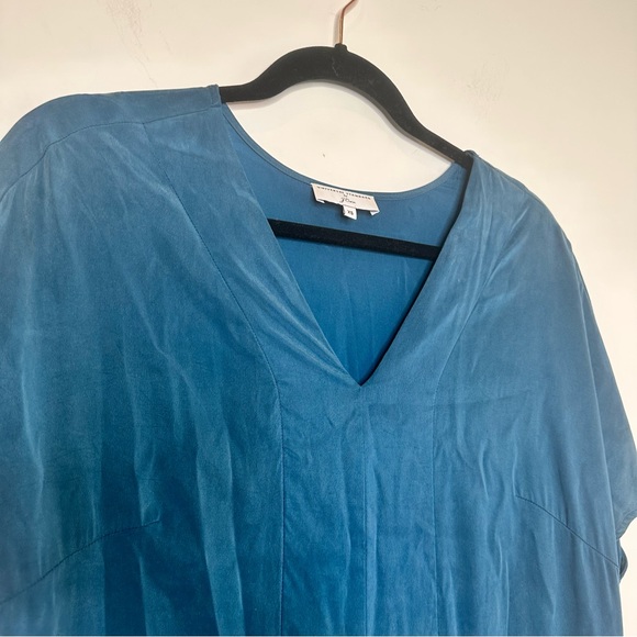 J. Crew x Universal Standard Cupro Lagenlook Dark Teal Maxi Dress - Picture 5 of 12